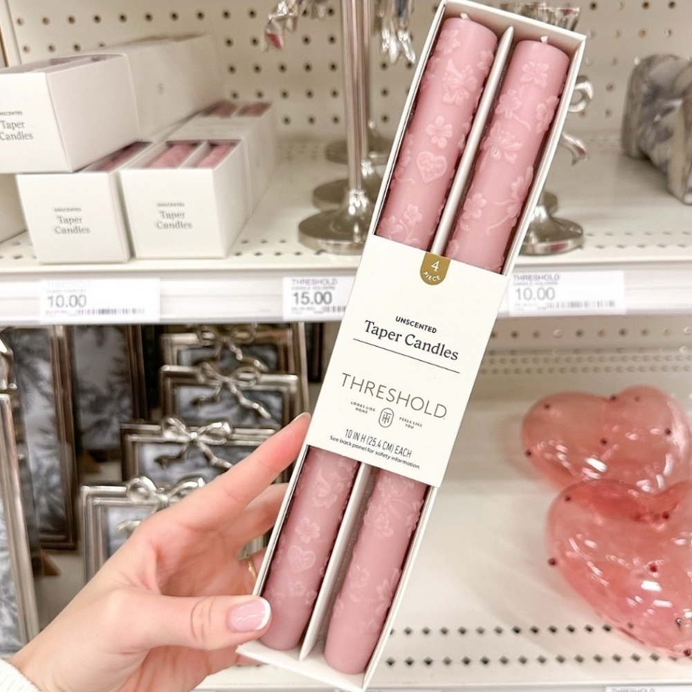 Threshold Hydrangea Floral Shaped Taper Candle Set